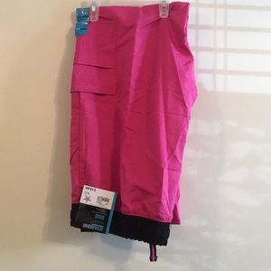 Pink & black scrub pants